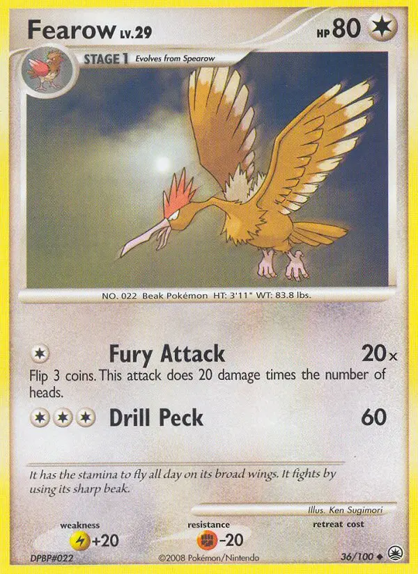 Fearow 36 card from Majestic Dawn