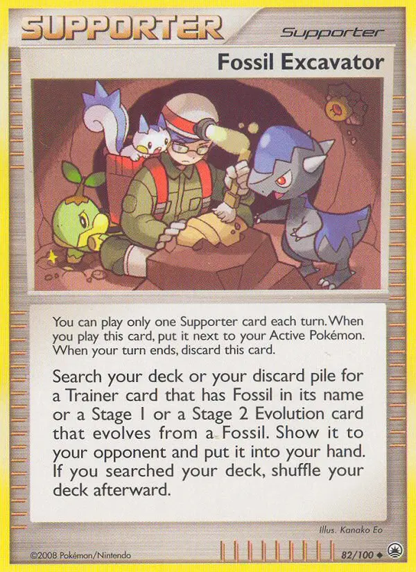 Fossil Excavator 82 card from Majestic Dawn