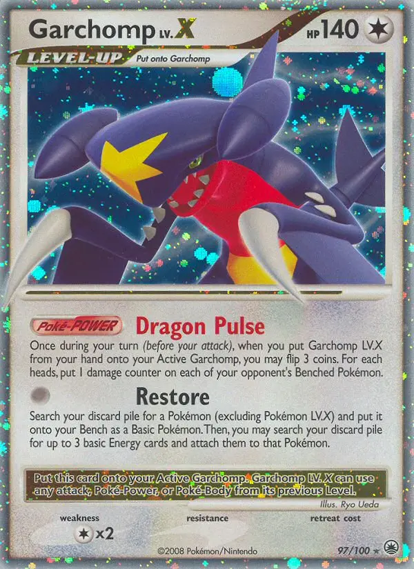 Garchomp LV.X 97 — the most expensive Attack cost 0 card