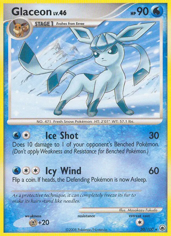 Glaceon 20 card from Majestic Dawn