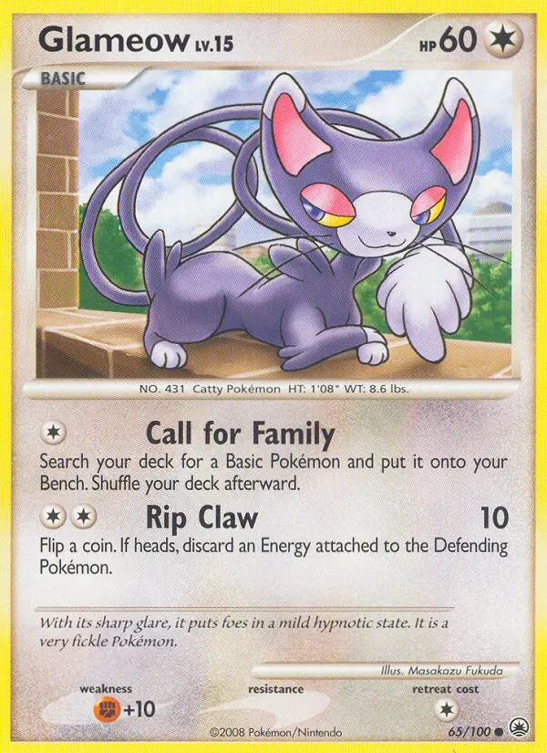 Glameow 65 card from Majestic Dawn