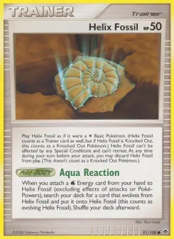 Helix Fossil 91 — shown as an example of the Reverse Holofoil finish