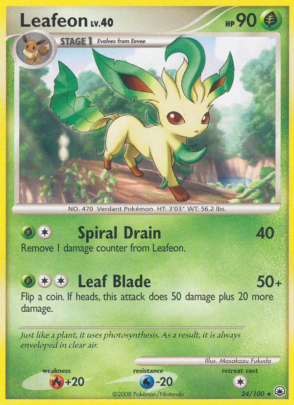 Leafeon 24 card from Majestic Dawn