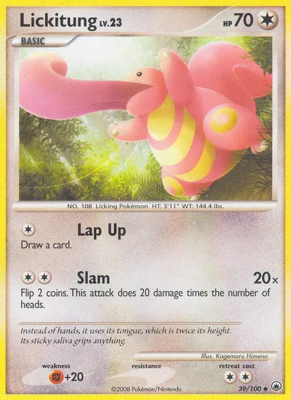 Lickitung 39 card from Majestic Dawn