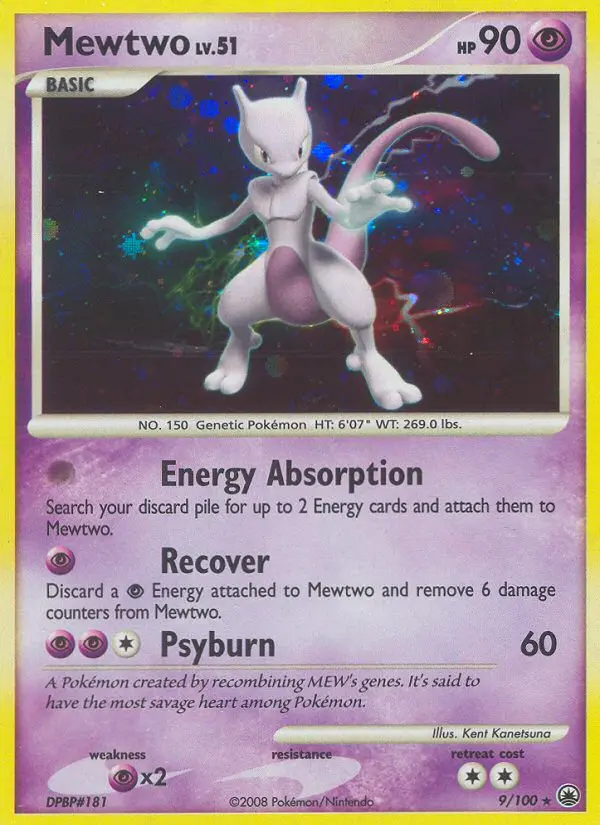 Mewtwo 9 card from Majestic Dawn