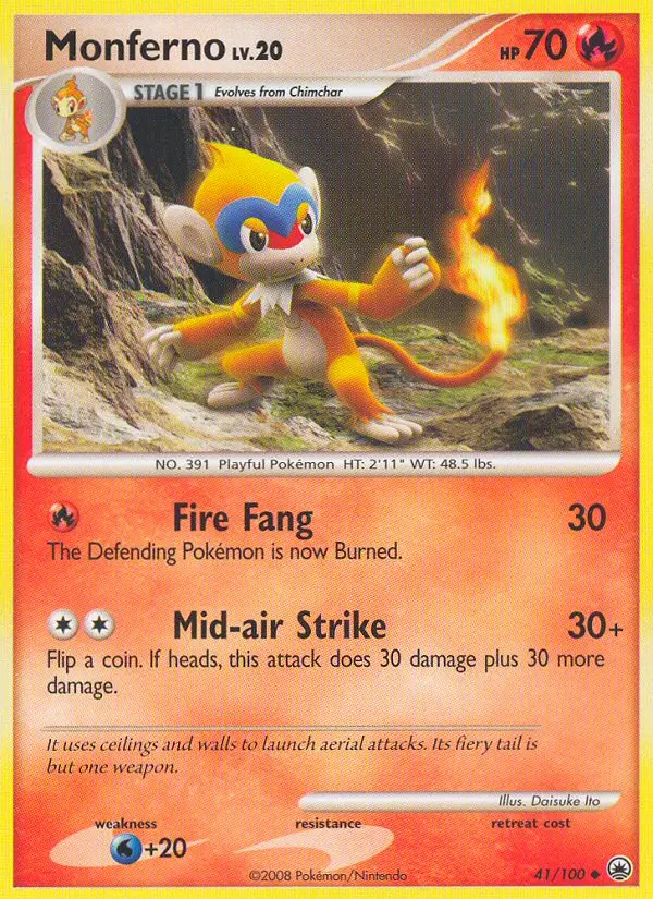 Monferno 41 card from Majestic Dawn