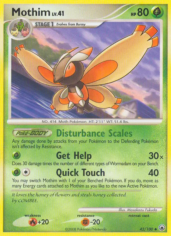 Mothim 42 card from Majestic Dawn