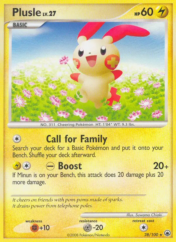 Plusle 28 card from Majestic Dawn