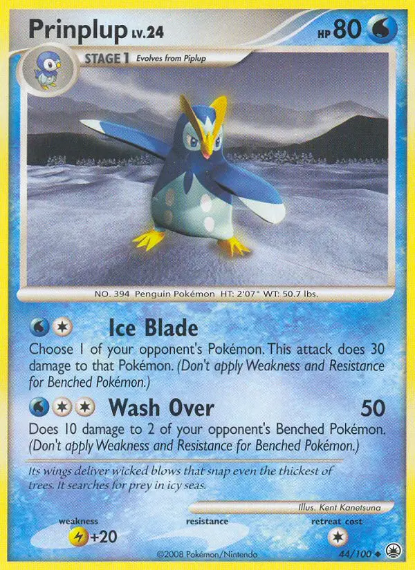 Prinplup 44 card from Majestic Dawn