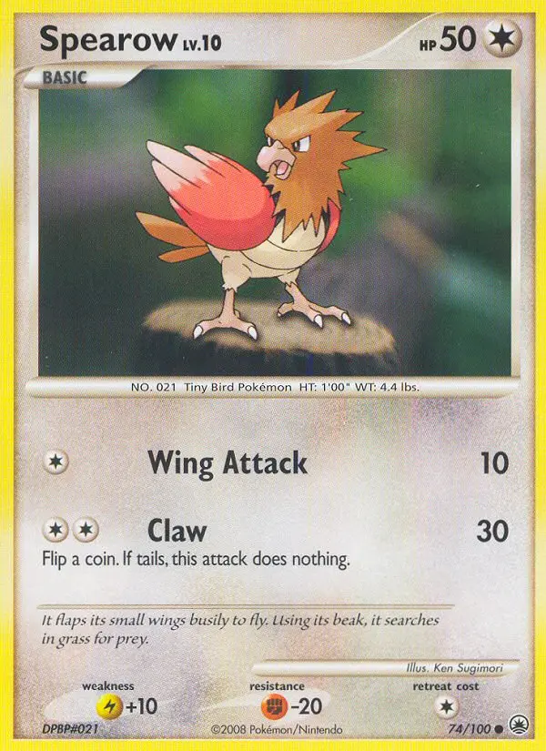 Spearow 74 card from Majestic Dawn