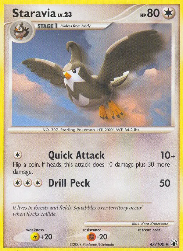 Staravia 47 card from Majestic Dawn