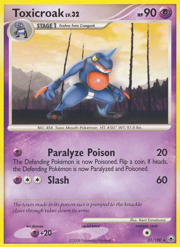 Toxicroak 31 card from Majestic Dawn