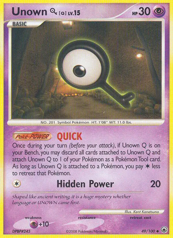 Unown [Q] 49 card from Majestic Dawn