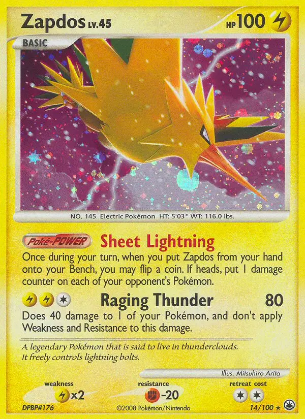 Zapdos 14 card from Majestic Dawn