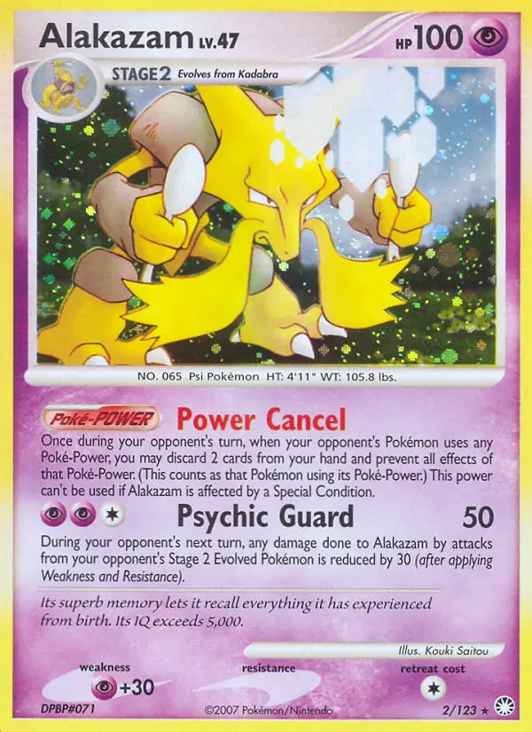 Alakazam 2 card from Mysterious Treasures