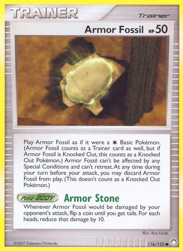 Armor Fossil 116 card from Mysterious Treasures