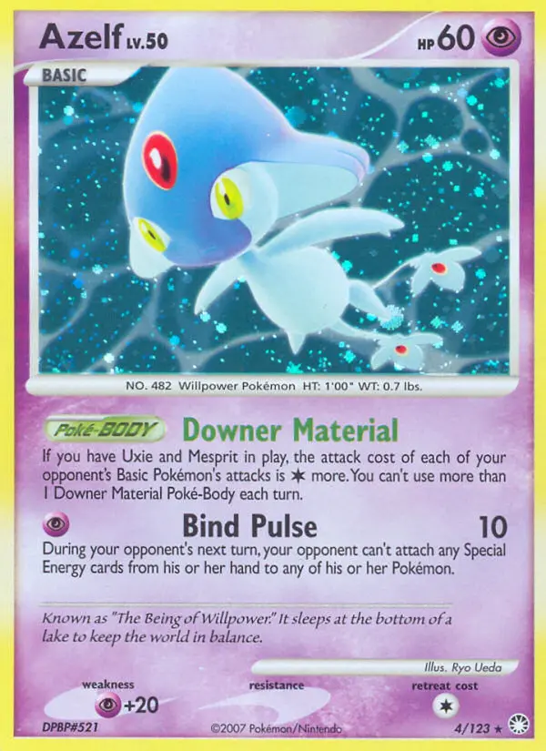 Azelf 4 card from Mysterious Treasures
