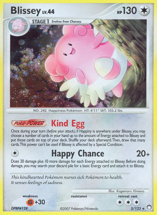 Blissey 5 card from Mysterious Treasures