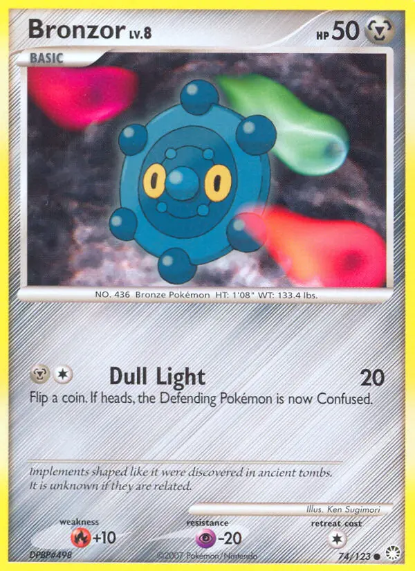 Bronzor 74 card from Mysterious Treasures