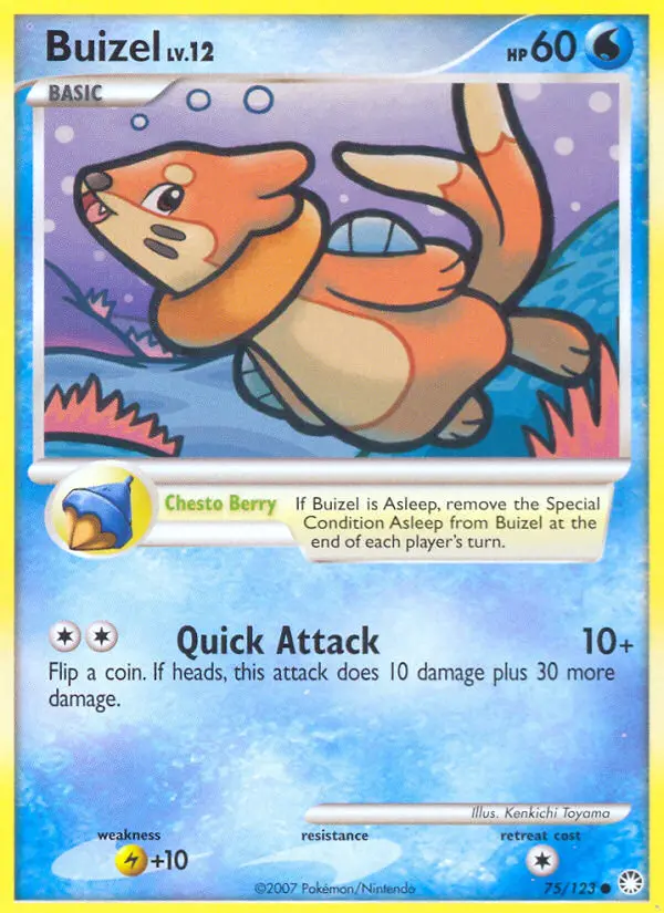 Buizel 75 card from Mysterious Treasures