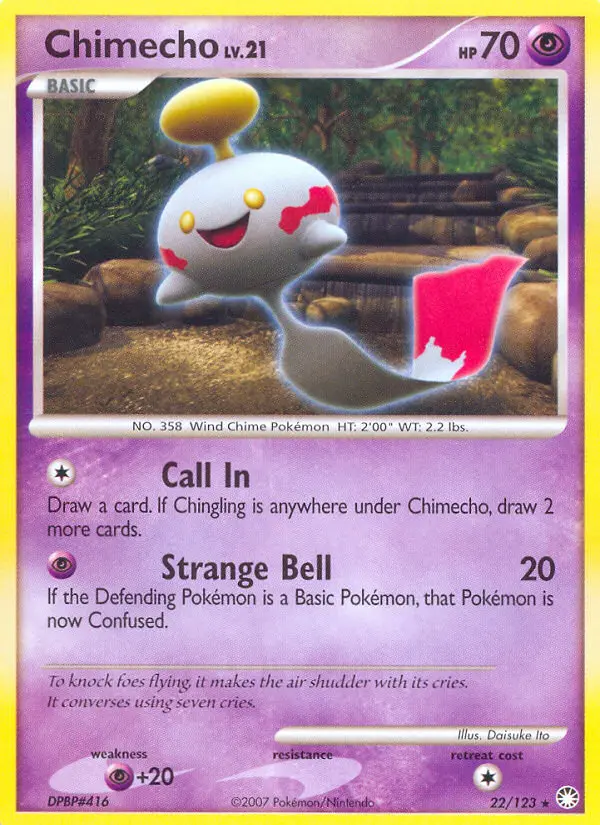 Chimecho 22 card from Mysterious Treasures