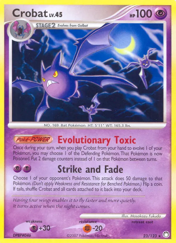 Crobat 23 card from Mysterious Treasures