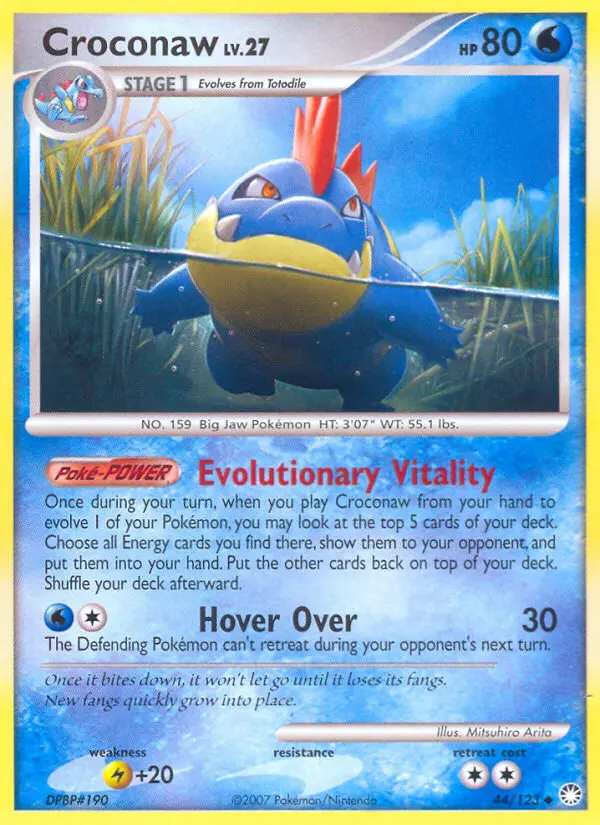 Croconaw 44 card from Mysterious Treasures