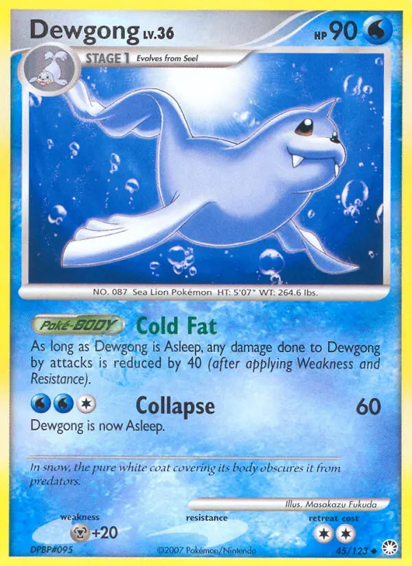 Dewgong 45 card from Mysterious Treasures