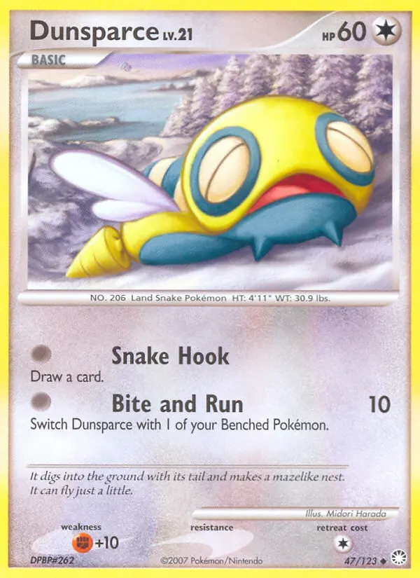 Dunsparce 47 card from Mysterious Treasures