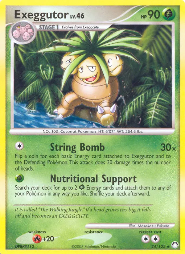 Exeggutor 24 card from Mysterious Treasures