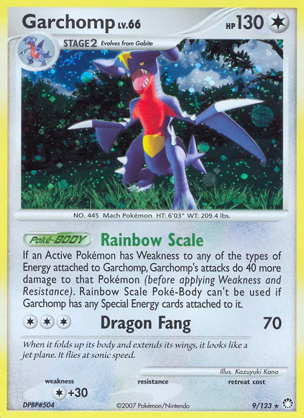 Garchomp 9 card from Mysterious Treasures