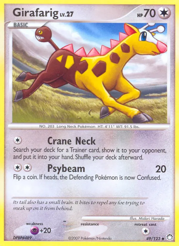 Girafarig 49 card from Mysterious Treasures
