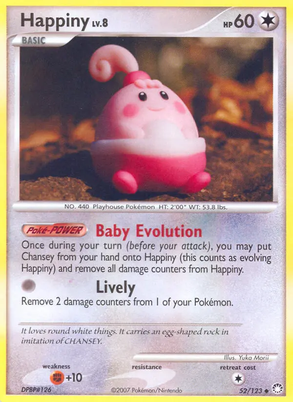 Happiny 52 card from Mysterious Treasures