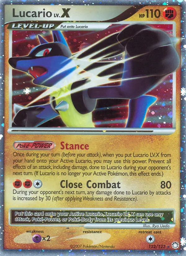 Lucario LV.X 122 — the most expensive Mysterious Treasures card