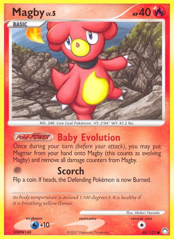 Magby 88 card from Mysterious Treasures