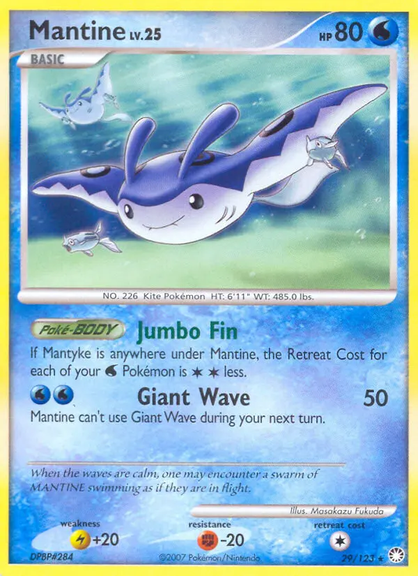 Mantine 29 card from Mysterious Treasures