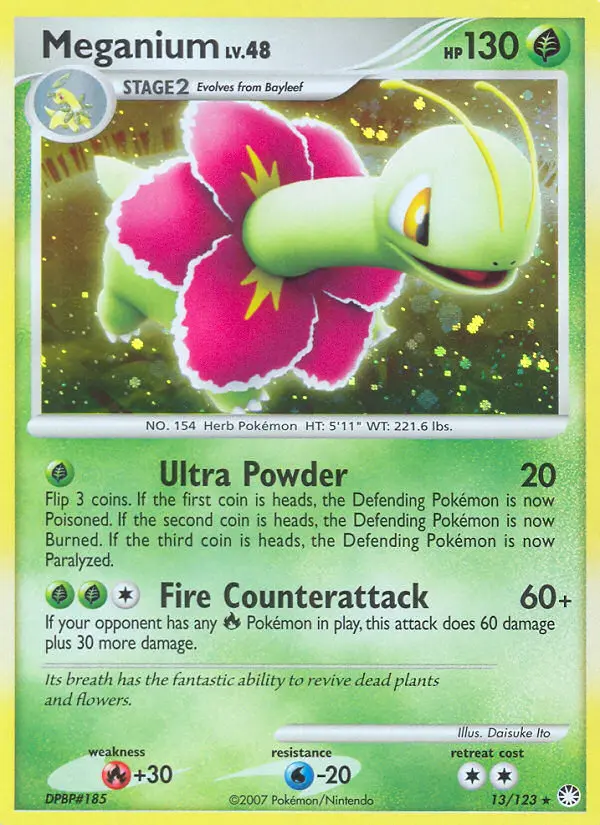 Meganium 13 card from Mysterious Treasures