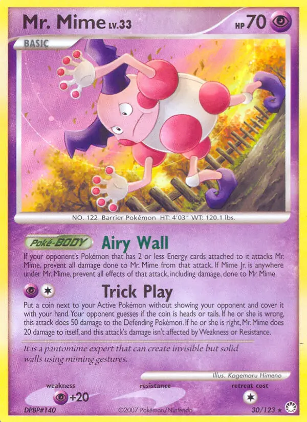 Mr. Mime 30 card from Mysterious Treasures