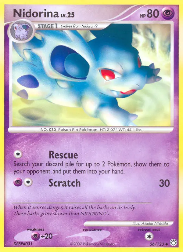 Nidorina 56 card from Mysterious Treasures