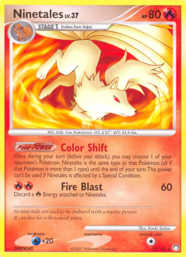 Ninetales 32 card from Mysterious Treasures