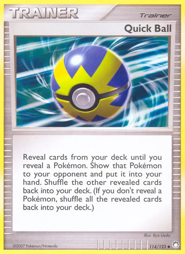Quick Ball 114 card from Mysterious Treasures