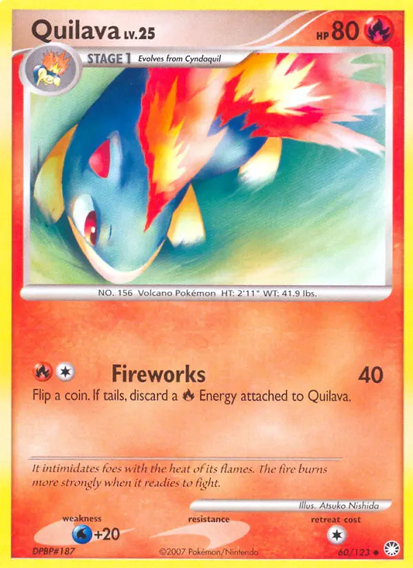 Quilava 60 card from Mysterious Treasures