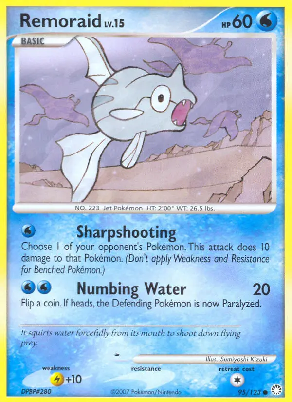 Remoraid 95 card from Mysterious Treasures
