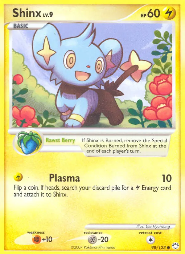 Shinx 98 card from Mysterious Treasures