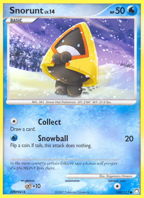Snorunt 100 card from Mysterious Treasures