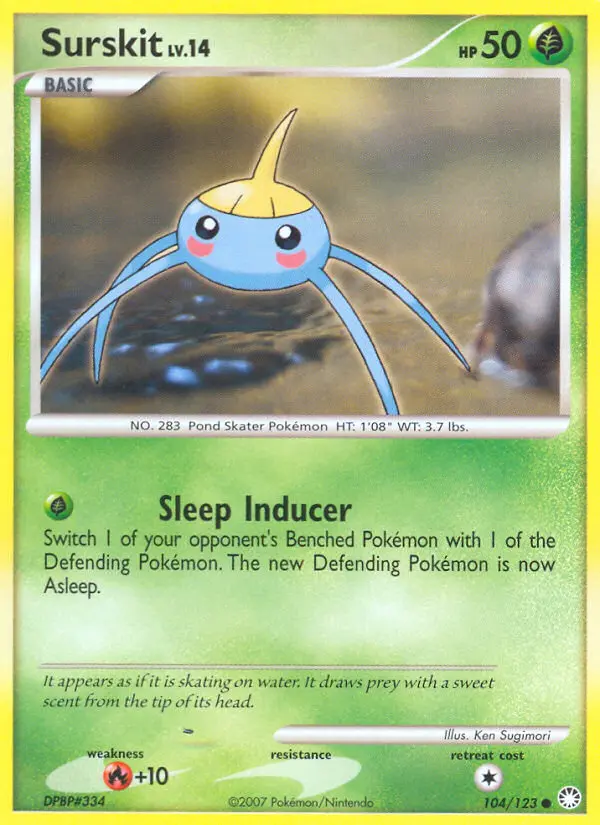 Surskit 104 card from Mysterious Treasures
