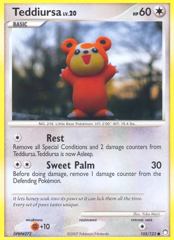 Teddiursa 105 card from Mysterious Treasures