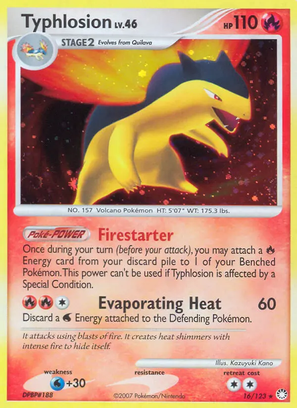 Typhlosion 16 card from Mysterious Treasures
