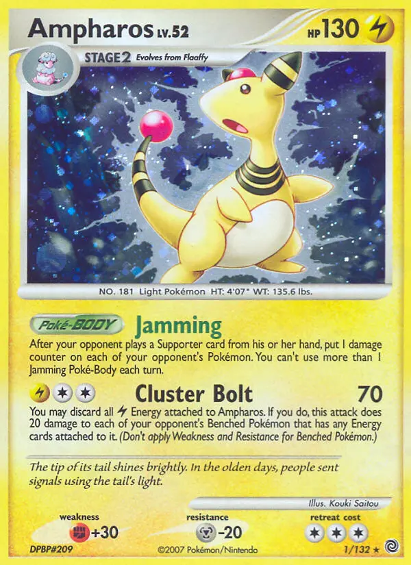 Ampharos 1 card from Secret Wonders