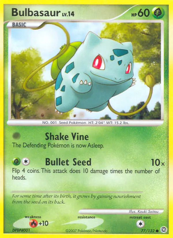 Bulbasaur 77 card from Secret Wonders